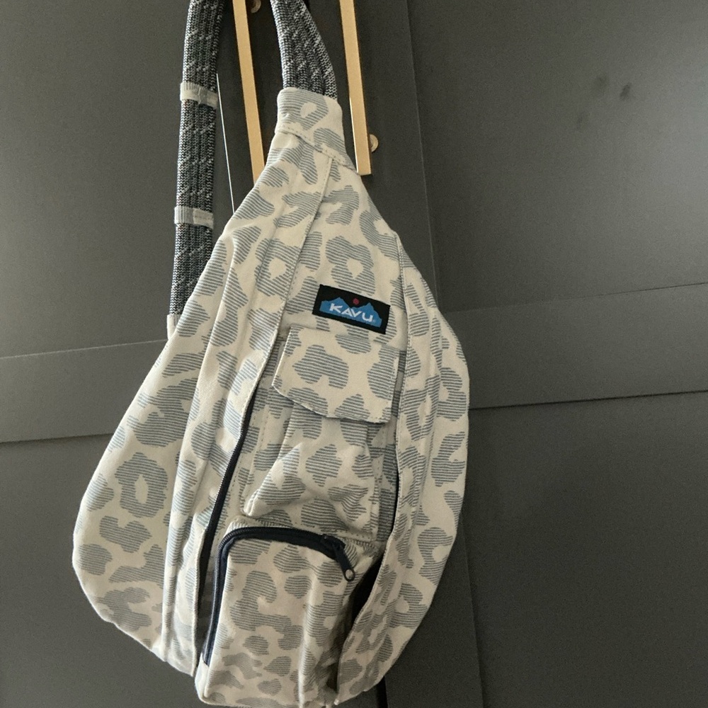 KAVU Leopard Print Sling Bag NWOT